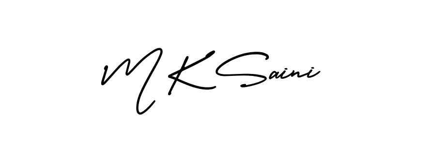 Also we have M K Saini name is the best signature style. Create professional handwritten signature collection using AmerikaSignatureDemo-Regular autograph style. M K Saini signature style 3 images and pictures png