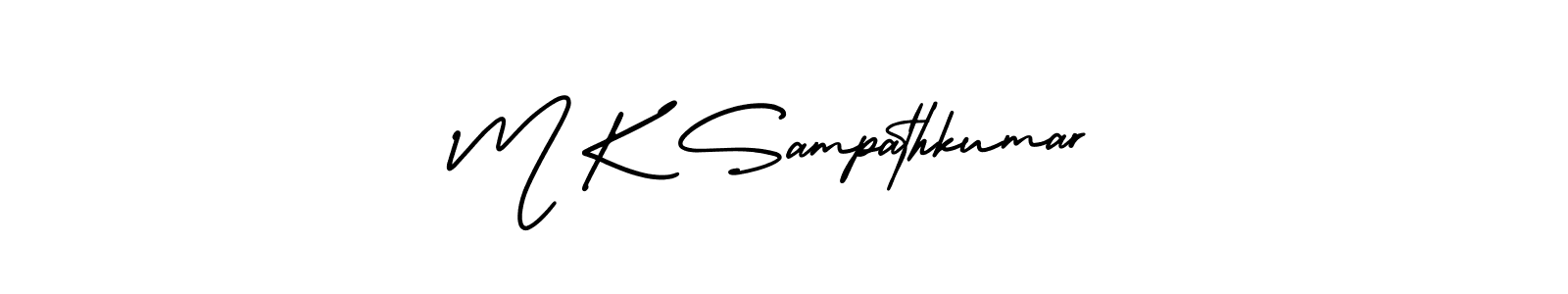 It looks lik you need a new signature style for name M K Sampathkumar. Design unique handwritten (AmerikaSignatureDemo-Regular) signature with our free signature maker in just a few clicks. M K Sampathkumar signature style 3 images and pictures png