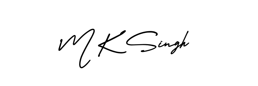 Create a beautiful signature design for name M K Singh. With this signature (AmerikaSignatureDemo-Regular) fonts, you can make a handwritten signature for free. M K Singh signature style 3 images and pictures png