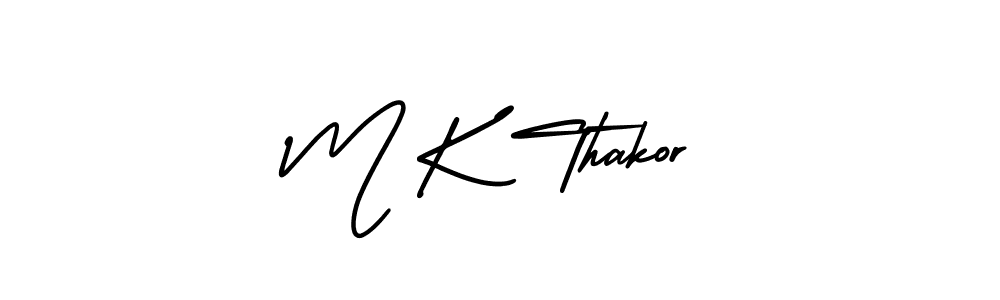 It looks lik you need a new signature style for name M K Thakor. Design unique handwritten (AmerikaSignatureDemo-Regular) signature with our free signature maker in just a few clicks. M K Thakor signature style 3 images and pictures png