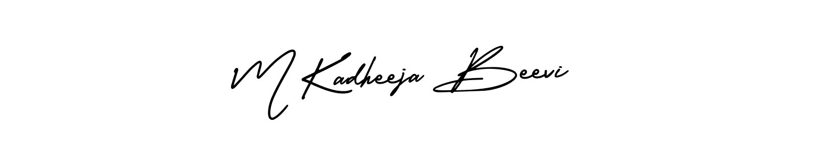 You can use this online signature creator to create a handwritten signature for the name M Kadheeja Beevi. This is the best online autograph maker. M Kadheeja Beevi signature style 3 images and pictures png