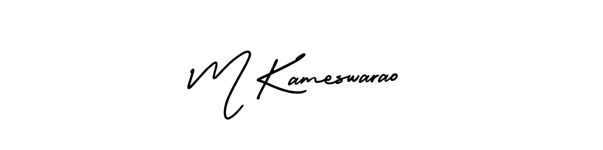 Create a beautiful signature design for name M Kameswarao. With this signature (AmerikaSignatureDemo-Regular) fonts, you can make a handwritten signature for free. M Kameswarao signature style 3 images and pictures png