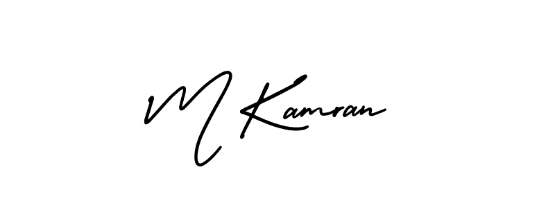 M Kamran stylish signature style. Best Handwritten Sign (AmerikaSignatureDemo-Regular) for my name. Handwritten Signature Collection Ideas for my name M Kamran. M Kamran signature style 3 images and pictures png