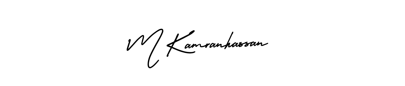 Create a beautiful signature design for name M Kamranhassan. With this signature (AmerikaSignatureDemo-Regular) fonts, you can make a handwritten signature for free. M Kamranhassan signature style 3 images and pictures png