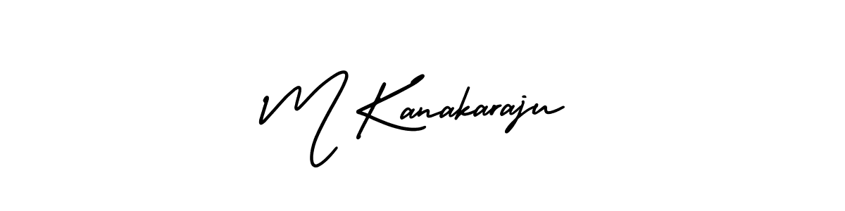 Make a beautiful signature design for name M Kanakaraju. With this signature (AmerikaSignatureDemo-Regular) style, you can create a handwritten signature for free. M Kanakaraju signature style 3 images and pictures png