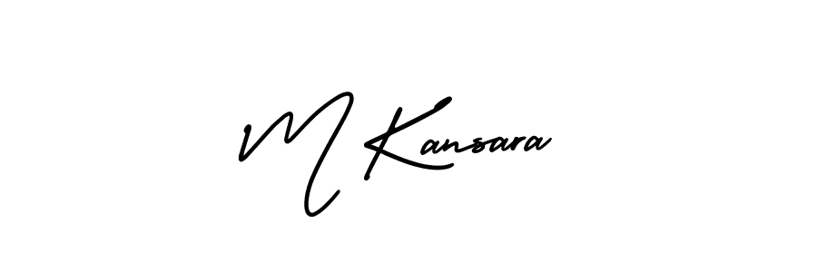 Also You can easily find your signature by using the search form. We will create M Kansara name handwritten signature images for you free of cost using AmerikaSignatureDemo-Regular sign style. M Kansara signature style 3 images and pictures png