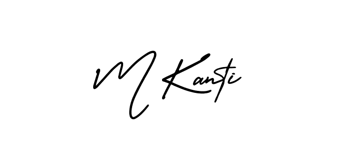 How to make M Kanti signature? AmerikaSignatureDemo-Regular is a professional autograph style. Create handwritten signature for M Kanti name. M Kanti signature style 3 images and pictures png