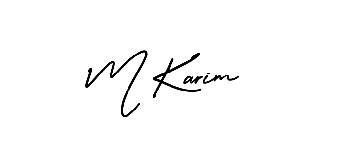 Also we have M Karim name is the best signature style. Create professional handwritten signature collection using AmerikaSignatureDemo-Regular autograph style. M Karim signature style 3 images and pictures png