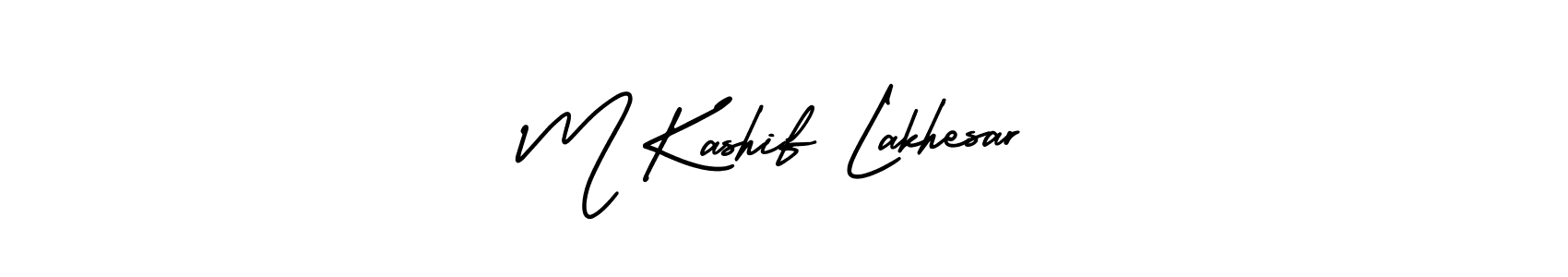 Also we have M Kashif Lakhesar name is the best signature style. Create professional handwritten signature collection using AmerikaSignatureDemo-Regular autograph style. M Kashif Lakhesar signature style 3 images and pictures png