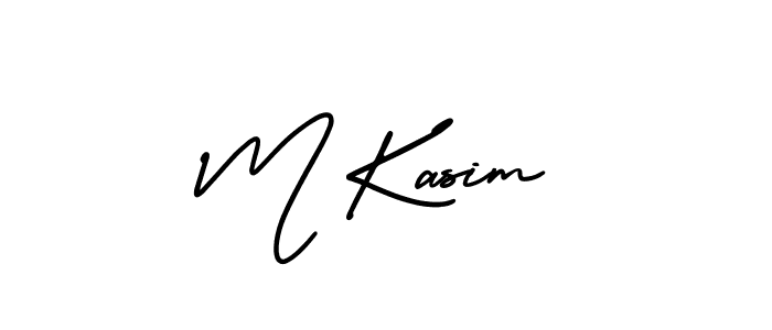Create a beautiful signature design for name M Kasim. With this signature (AmerikaSignatureDemo-Regular) fonts, you can make a handwritten signature for free. M Kasim signature style 3 images and pictures png