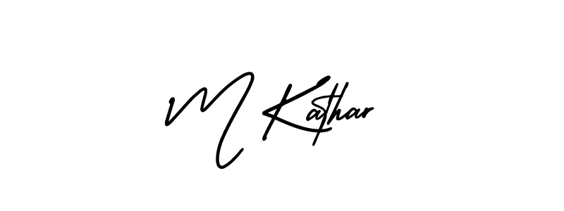 How to make M Kathar signature? AmerikaSignatureDemo-Regular is a professional autograph style. Create handwritten signature for M Kathar name. M Kathar signature style 3 images and pictures png