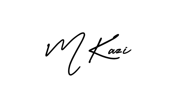 M Kazi stylish signature style. Best Handwritten Sign (AmerikaSignatureDemo-Regular) for my name. Handwritten Signature Collection Ideas for my name M Kazi. M Kazi signature style 3 images and pictures png
