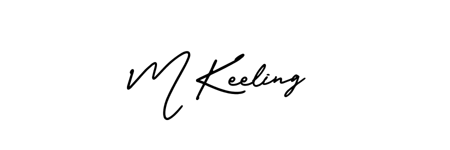 It looks lik you need a new signature style for name M Keeling. Design unique handwritten (AmerikaSignatureDemo-Regular) signature with our free signature maker in just a few clicks. M Keeling signature style 3 images and pictures png