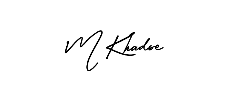 Also we have M Khadse name is the best signature style. Create professional handwritten signature collection using AmerikaSignatureDemo-Regular autograph style. M Khadse signature style 3 images and pictures png