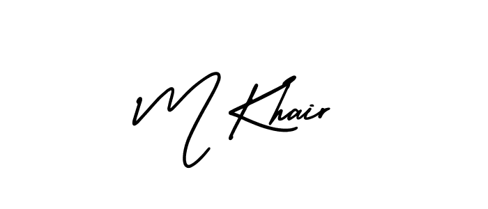 Check out images of Autograph of M Khair name. Actor M Khair Signature Style. AmerikaSignatureDemo-Regular is a professional sign style online. M Khair signature style 3 images and pictures png