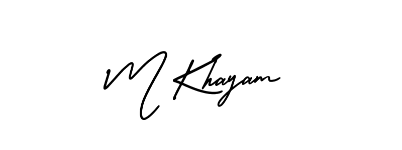 M Khayam stylish signature style. Best Handwritten Sign (AmerikaSignatureDemo-Regular) for my name. Handwritten Signature Collection Ideas for my name M Khayam. M Khayam signature style 3 images and pictures png