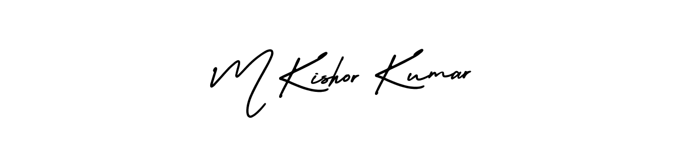 Make a short M Kishor Kumar signature style. Manage your documents anywhere anytime using AmerikaSignatureDemo-Regular. Create and add eSignatures, submit forms, share and send files easily. M Kishor Kumar signature style 3 images and pictures png