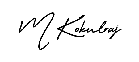 Get inspired by this graceful AmerikaSignatureDemo-Regular signature style for name M Kokulraj. Smooth loops and balanced proportions for everyday use. M Kokulraj signature style 3 images and pictures png