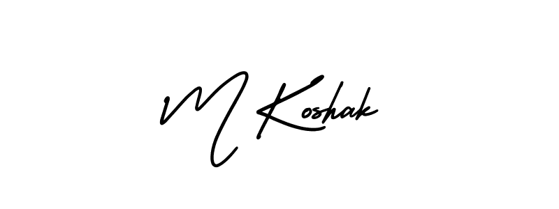 This is the best signature style for the M Koshak name. Also you like these signature font (AmerikaSignatureDemo-Regular). Mix name signature. M Koshak signature style 3 images and pictures png