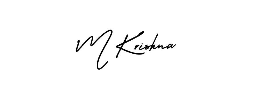 Design your own signature with our free online signature maker. With this signature software, you can create a handwritten (AmerikaSignatureDemo-Regular) signature for name M Krishna. M Krishna signature style 3 images and pictures png