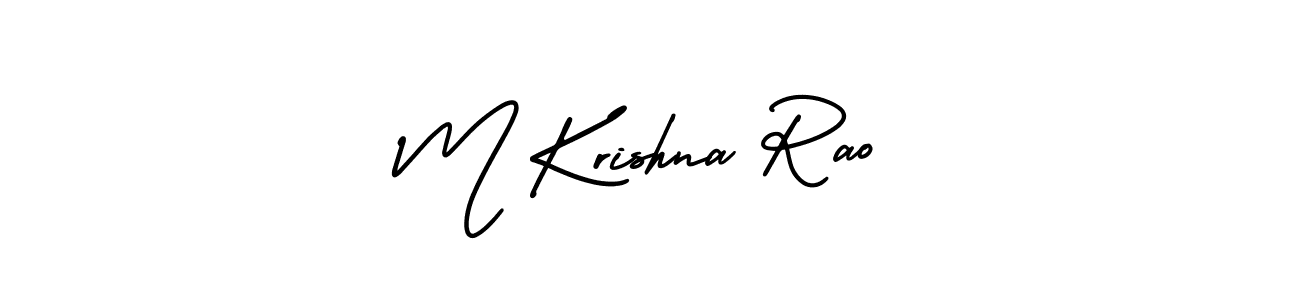 M Krishna Rao stylish signature style. Best Handwritten Sign (AmerikaSignatureDemo-Regular) for my name. Handwritten Signature Collection Ideas for my name M Krishna Rao. M Krishna Rao signature style 3 images and pictures png