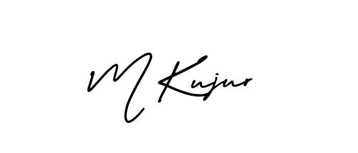 M Kujur stylish signature style. Best Handwritten Sign (AmerikaSignatureDemo-Regular) for my name. Handwritten Signature Collection Ideas for my name M Kujur. M Kujur signature style 3 images and pictures png