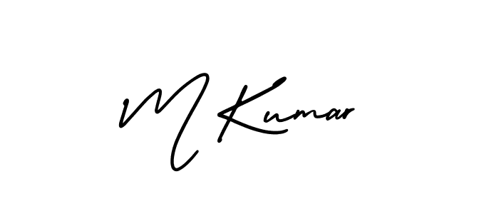 Also You can easily find your signature by using the search form. We will create M Kumar name handwritten signature images for you free of cost using AmerikaSignatureDemo-Regular sign style. M Kumar signature style 3 images and pictures png