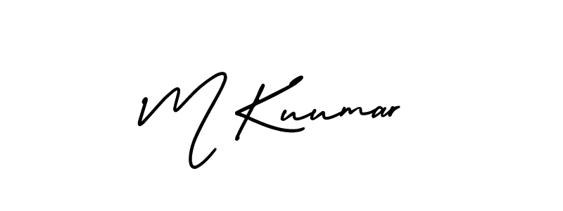 The best way (AmerikaSignatureDemo-Regular) to make a short signature is to pick only two or three words in your name. The name M Kuumar include a total of six letters. For converting this name. M Kuumar signature style 3 images and pictures png