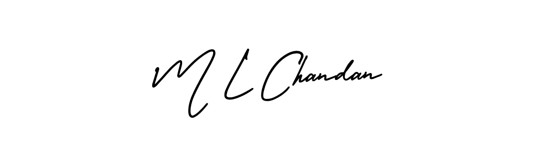 This is the best signature style for the M L Chandan name. Also you like these signature font (AmerikaSignatureDemo-Regular). Mix name signature. M L Chandan signature style 3 images and pictures png