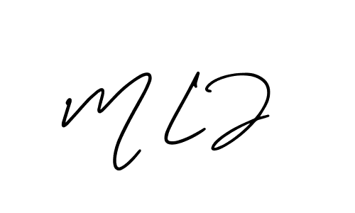 Create a beautiful signature design for name M L J. With this signature (AmerikaSignatureDemo-Regular) fonts, you can make a handwritten signature for free. M L J signature style 3 images and pictures png