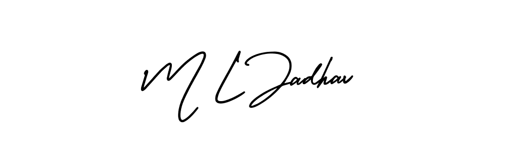 It looks lik you need a new signature style for name M L Jadhav. Design unique handwritten (AmerikaSignatureDemo-Regular) signature with our free signature maker in just a few clicks. M L Jadhav signature style 3 images and pictures png
