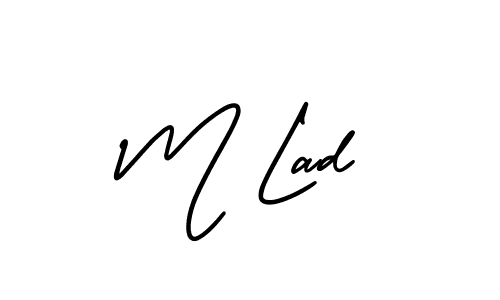 Also we have M Lad name is the best signature style. Create professional handwritten signature collection using AmerikaSignatureDemo-Regular autograph style. M Lad signature style 3 images and pictures png