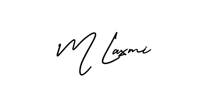 Design your own signature with our free online signature maker. With this signature software, you can create a handwritten (AmerikaSignatureDemo-Regular) signature for name M Laxmi. M Laxmi signature style 3 images and pictures png