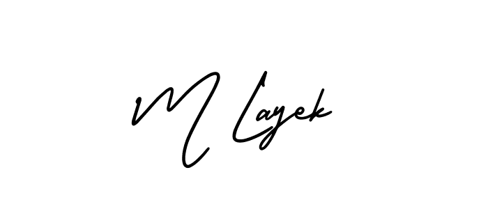 Once you've used our free online signature maker to create your best signature AmerikaSignatureDemo-Regular style, it's time to enjoy all of the benefits that M Layek name signing documents. M Layek signature style 3 images and pictures png