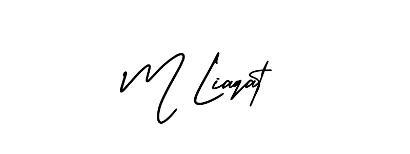 You can use this online signature creator to create a handwritten signature for the name M Liaqat. This is the best online autograph maker. M Liaqat signature style 3 images and pictures png