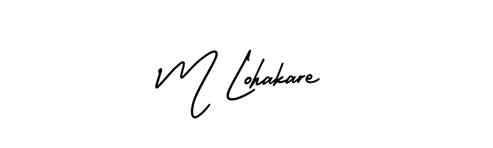 Make a beautiful signature design for name M Lohakare. Use this online signature maker to create a handwritten signature for free. M Lohakare signature style 3 images and pictures png