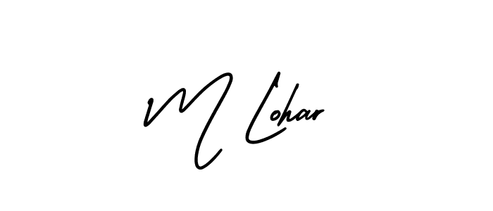 It looks lik you need a new signature style for name M Lohar. Design unique handwritten (AmerikaSignatureDemo-Regular) signature with our free signature maker in just a few clicks. M Lohar signature style 3 images and pictures png