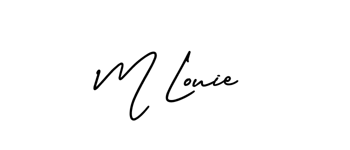 Design your own signature with our free online signature maker. With this signature software, you can create a handwritten (AmerikaSignatureDemo-Regular) signature for name M Louie. M Louie signature style 3 images and pictures png