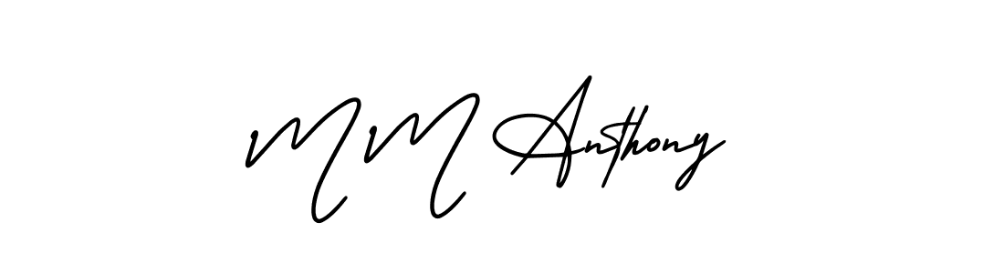 Once you've used our free online signature maker to create your best signature AmerikaSignatureDemo-Regular style, it's time to enjoy all of the benefits that M M Anthony name signing documents. M M Anthony signature style 3 images and pictures png