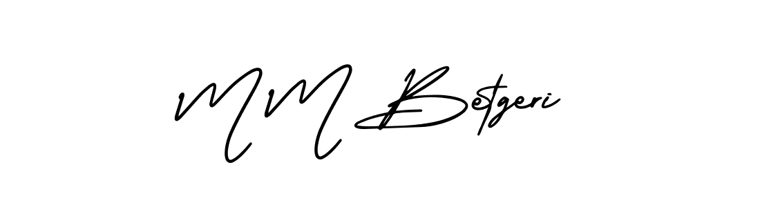 Make a beautiful signature design for name M M Betgeri. With this signature (AmerikaSignatureDemo-Regular) style, you can create a handwritten signature for free. M M Betgeri signature style 3 images and pictures png