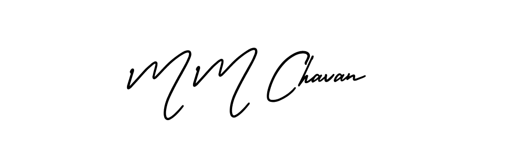 Make a beautiful signature design for name M M Chavan. Use this online signature maker to create a handwritten signature for free. M M Chavan signature style 3 images and pictures png
