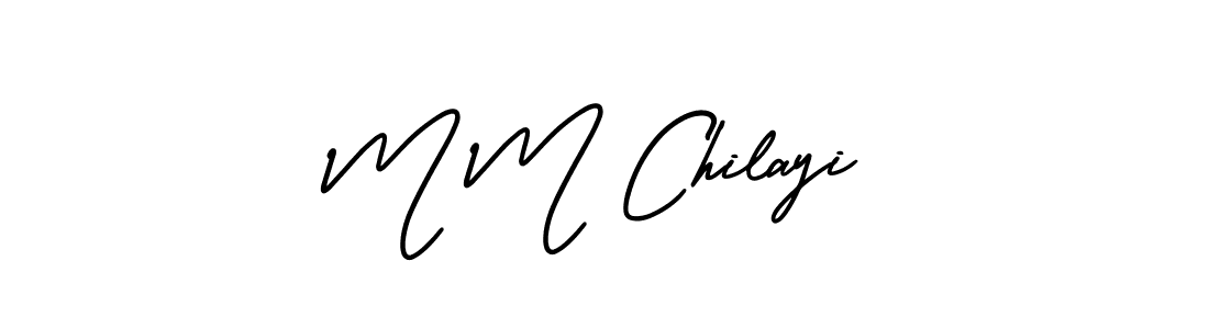 Similarly AmerikaSignatureDemo-Regular is the best handwritten signature design. Signature creator online .You can use it as an online autograph creator for name M M Chilayi. M M Chilayi signature style 3 images and pictures png