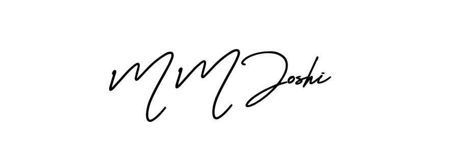 This is the best signature style for the M M Joshi name. Also you like these signature font (AmerikaSignatureDemo-Regular). Mix name signature. M M Joshi signature style 3 images and pictures png