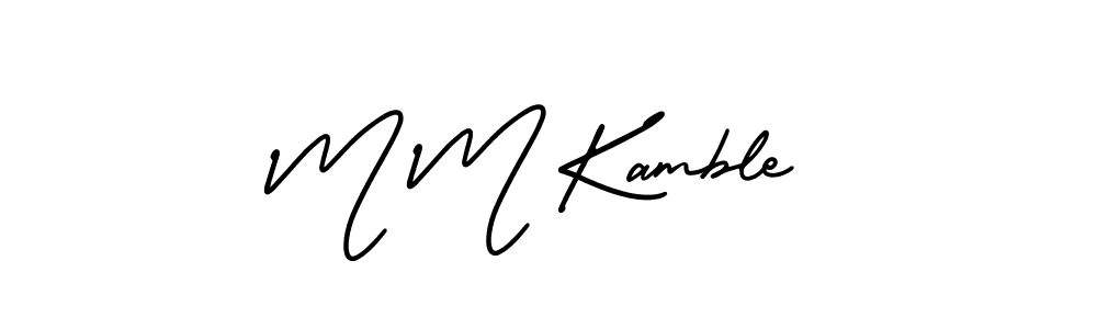 How to Draw M M Kamble signature style? AmerikaSignatureDemo-Regular is a latest design signature styles for name M M Kamble. M M Kamble signature style 3 images and pictures png