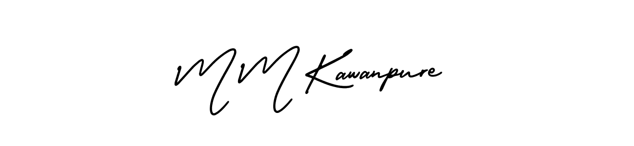 if you are searching for the best signature style for your name M M Kawanpure. so please give up your signature search. here we have designed multiple signature styles  using AmerikaSignatureDemo-Regular. M M Kawanpure signature style 3 images and pictures png