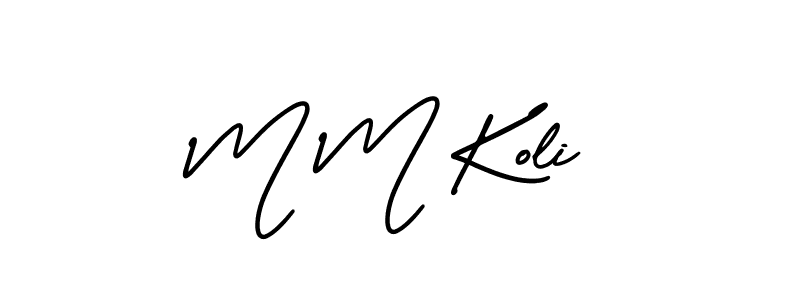 It looks lik you need a new signature style for name M M Koli. Design unique handwritten (AmerikaSignatureDemo-Regular) signature with our free signature maker in just a few clicks. M M Koli signature style 3 images and pictures png