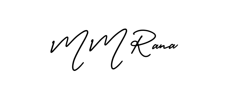 This is the best signature style for the M M Rana name. Also you like these signature font (AmerikaSignatureDemo-Regular). Mix name signature. M M Rana signature style 3 images and pictures png