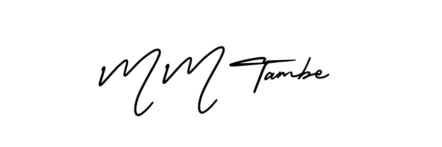 How to Draw M M Tambe signature style? AmerikaSignatureDemo-Regular is a latest design signature styles for name M M Tambe. M M Tambe signature style 3 images and pictures png