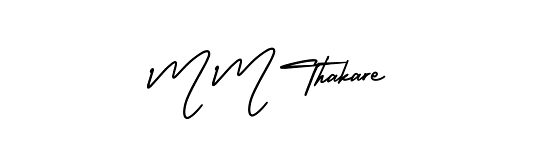 How to make M M Thakare signature? AmerikaSignatureDemo-Regular is a professional autograph style. Create handwritten signature for M M Thakare name. M M Thakare signature style 3 images and pictures png