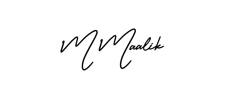 How to make M Maalik signature? AmerikaSignatureDemo-Regular is a professional autograph style. Create handwritten signature for M Maalik name. M Maalik signature style 3 images and pictures png